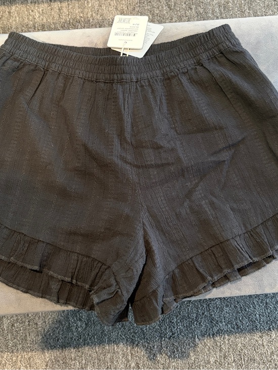 Rhythm. Pants - Rhythm. Black High-Waist Ruffle Hem Shorts